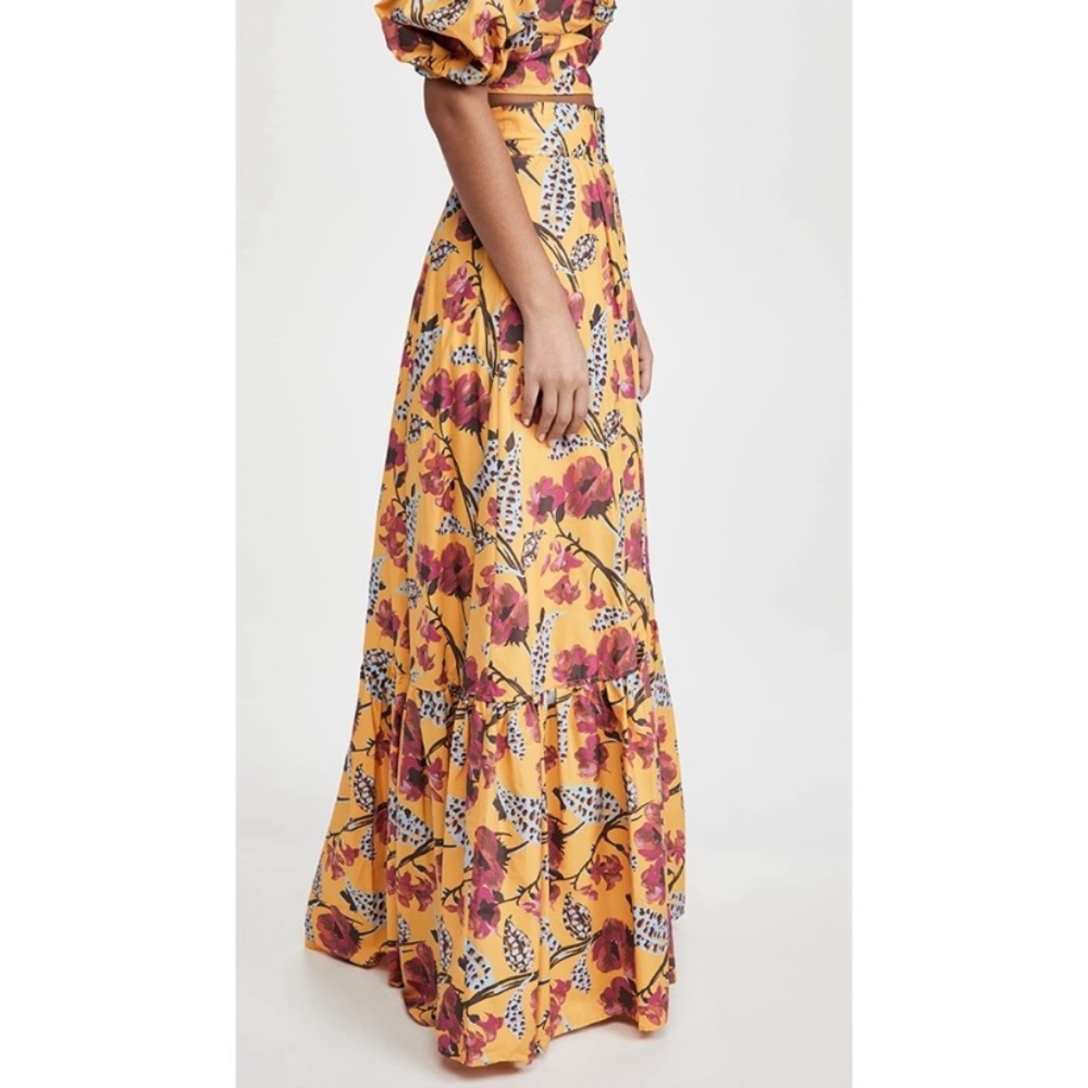 A.L.C. | Lillie Skirt - Yellow Floral Maxi - size 6 - Picture 4 of 7